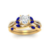 Load image into Gallery viewer, vine-willow-heart-shaped-diamond-ring-with-sapphire-willow-wedding-set-in-yellow-gold-FDENR3211HTGSABLANGLE3-NL-YG