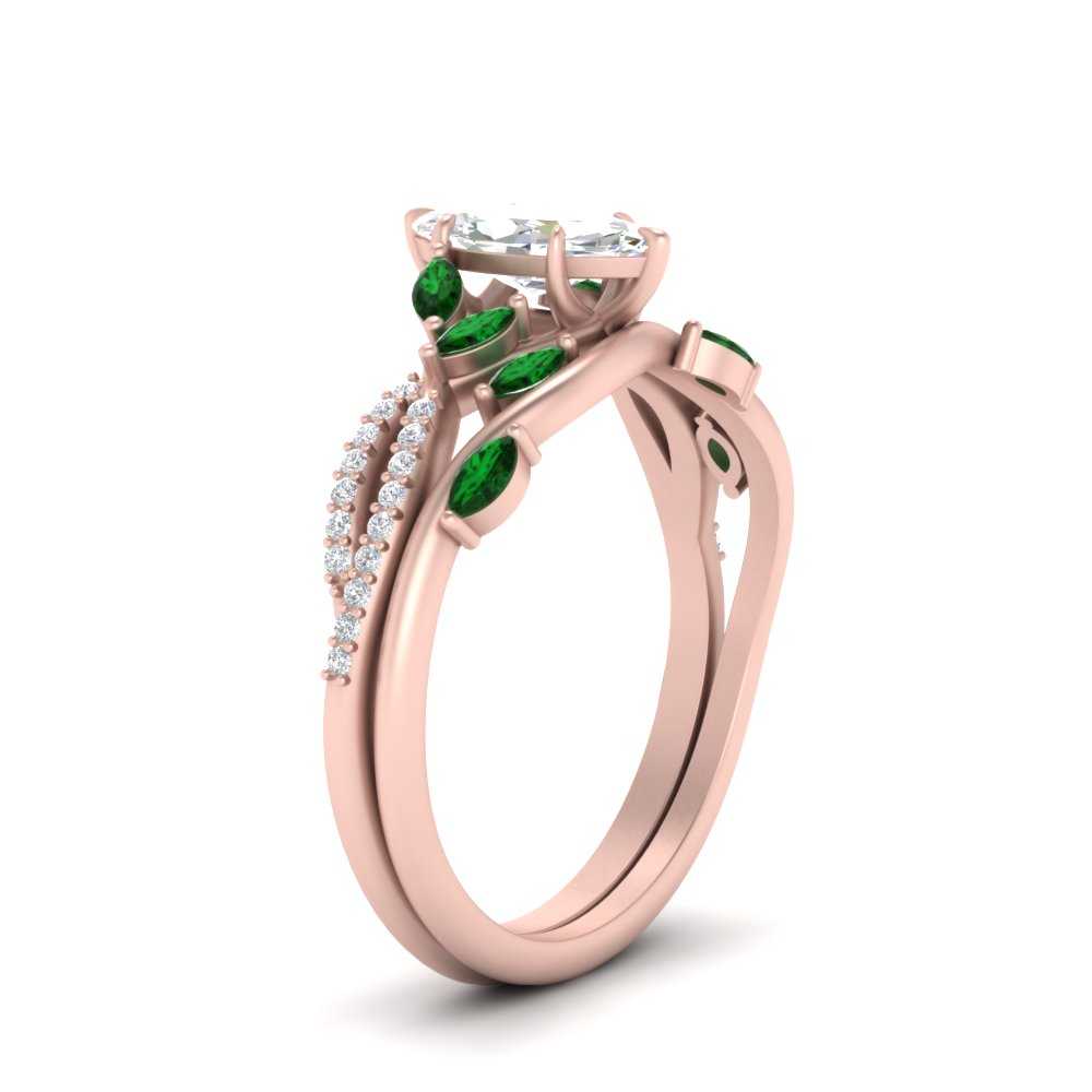 vine-willow-marquise-cut-diamond-ring-with-emerald-willow-wedding-set-in-rose-gold-FDENR3211MQGEMGRANGLE3-NL-RG