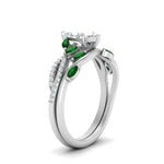 Load image into Gallery viewer, vine-willow-marquise-cut-diamond-ring-with-emerald-willow-wedding-set-in-white-gold-FDENR3211MQGEMGRANGLE3-NL-WG
