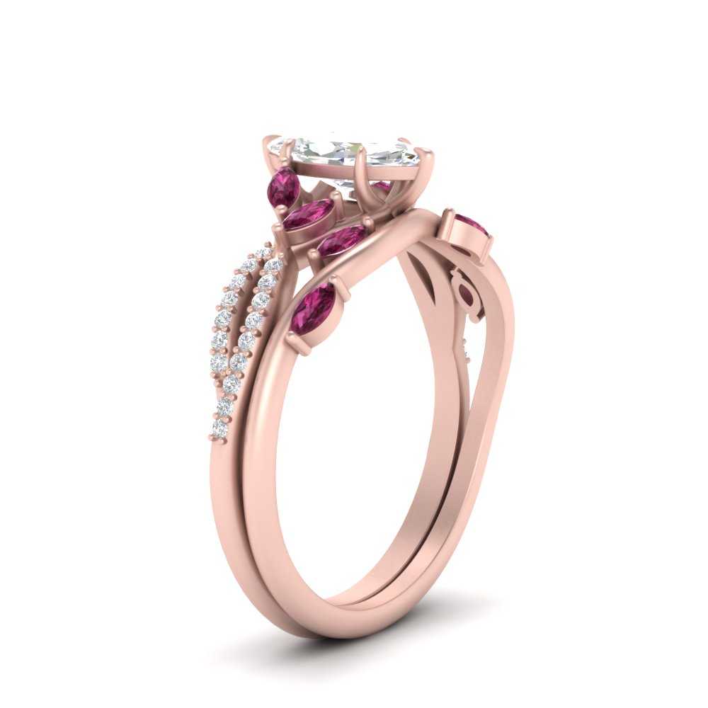 vine-willow-marquise-cut-diamond-ring-with-pink-sapphire-willow-wedding-set-in-rose-gold-FDENR3211MQGSADRPIANGLE3-NL-RG