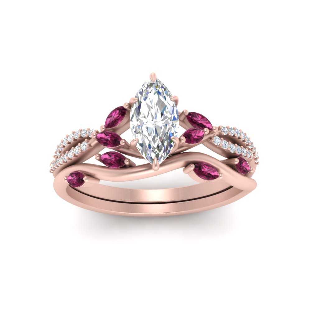 vine-willow-marquise-cut-diamond-ring-with-pink-sapphire-willow-wedding-set-in-rose-gold-FDENR3211MQGSADRPIANGLE3-NL-RG