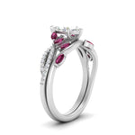 Load image into Gallery viewer, vine-willow-marquise-cut-diamond-ring-with-pink-sapphire-willow-wedding-set-in-white-gold-FDENR3211MQGSADRPIANGLE3-NL-WG

