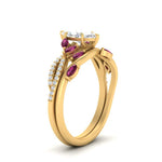 Load image into Gallery viewer, vine-willow-marquise-cut-diamond-ring-with-pink-sapphire-willow-wedding-set-in-yellow-gold-FDENR3211MQGSADRPIANGLE3-NL-YG
