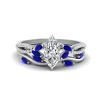 Load image into Gallery viewer, vine-willow-marquise-cut-diamond-ring-with-sapphire-willow-wedding-set-in-white-gold-FDENR3211MQGSABLANGLE3-NL-WG
