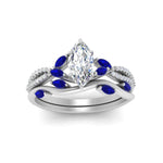Load image into Gallery viewer, vine-willow-marquise-cut-diamond-ring-with-sapphire-willow-wedding-set-in-white-gold-FDENR3211MQGSABLANGLE3-NL-WG