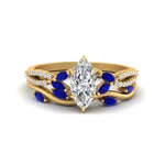 Load image into Gallery viewer, vine-willow-marquise-cut-diamond-ring-with-sapphire-willow-wedding-set-in-yellow-gold-FDENR3211MQGSABLANGLE3-NL-YG