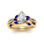 Load image into Gallery viewer, vine-willow-marquise-cut-diamond-ring-with-sapphire-willow-wedding-set-in-yellow-gold-FDENR3211MQGSABLANGLE3-NL-YG