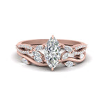 Load image into Gallery viewer, vine-willow-marquise-cut-diamond-ring-with-willow-wedding-set-in-rose-gold-FDENR3211MQANGLE3-NL-RG
