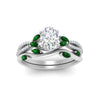 Load image into Gallery viewer, vine-willow-oval-shaped-diamond-ring-with-emerald-willow-wedding-set-in-white-gold-FDENR3211OVGEMGRANGLE3-NL-WG