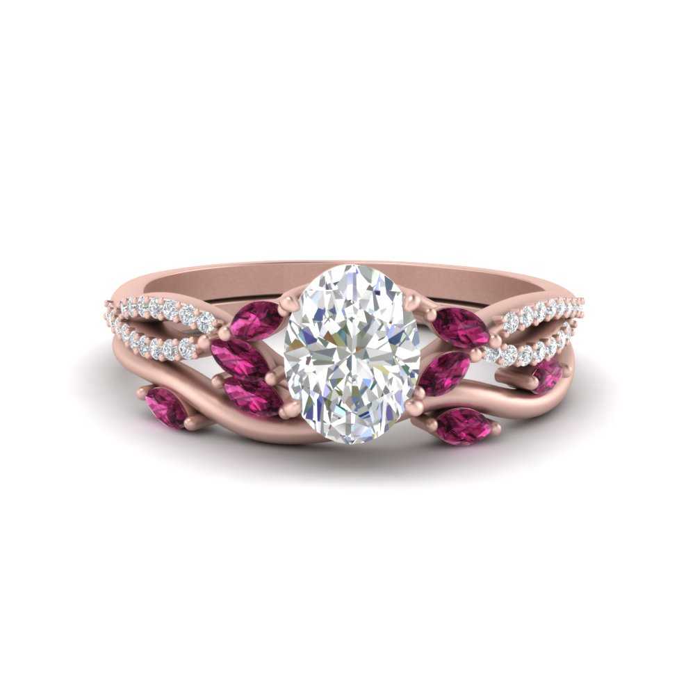 vine-willow-oval-shaped-diamond-ring-with-pink-sapphire-willow-wedding-set-in-rose-gold-FDENR3211OVGSADRPIANGLE3-NL-RG