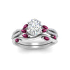 Load image into Gallery viewer, vine-willow-oval-shaped-diamond-ring-with-pink-sapphire-willow-wedding-set-in-white-gold-FDENR3211OVGSADRPIANGLE3-NL-WG