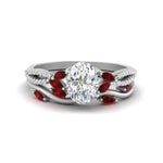 Load image into Gallery viewer, vine-willow-oval-shaped-diamond-ring-with-ruby-willow-wedding-set-in-white-gold-FDENR3211OVGRUDRANGLE3-NL-WG
