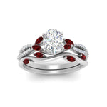 Load image into Gallery viewer, vine-willow-oval-shaped-diamond-ring-with-ruby-willow-wedding-set-in-white-gold-FDENR3211OVGRUDRANGLE3-NL-WG

