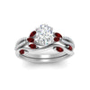 Load image into Gallery viewer, vine-willow-oval-shaped-diamond-ring-with-ruby-willow-wedding-set-in-white-gold-FDENR3211OVGRUDRANGLE3-NL-WG