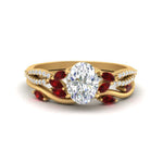 Load image into Gallery viewer, vine-willow-oval-shaped-diamond-ring-with-ruby-willow-wedding-set-in-yellow-gold-FDENR3211OVGRUDRANGLE3-NL-YG
