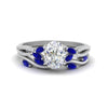 Load image into Gallery viewer, vine-willow-oval-shaped-diamond-ring-with-sapphire-willow-wedding-set-in-white-gold-FDENR3211OVGSABLANGLE3-NL-WG