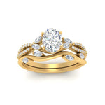 Load image into Gallery viewer, vine-willow-oval-shaped-diamond-ring-with-willow-wedding-set-in-yellow-gold-FDENR3211OVANGLE3-NL-YG
