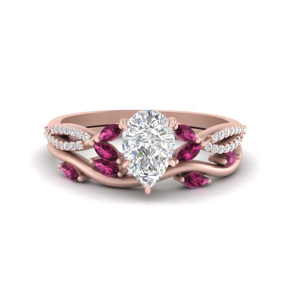 vine-willow-pear-shaped-diamond-ring-with-pink-sapphire-willow-wedding-set-in-rose-gold-FDENR3211PEGSADRPIANGLE3-NL-RG
