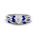 Load image into Gallery viewer, vine-willow-pear-shaped-diamond-ring-with-sapphire-willow-wedding-set-in-white-gold-FDENR3211PEGSABLANGLE3-NL-WG