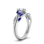 Load image into Gallery viewer, vine-willow-pear-shaped-diamond-ring-with-sapphire-willow-wedding-set-in-white-gold-FDENR3211PEGSABLANGLE3-NL-WG