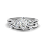 Load image into Gallery viewer, vine-willow-pear-shaped-diamond-ring-with-willow-wedding-set-in-white-gold-FDENR3211PEANGLE3-NL-WG