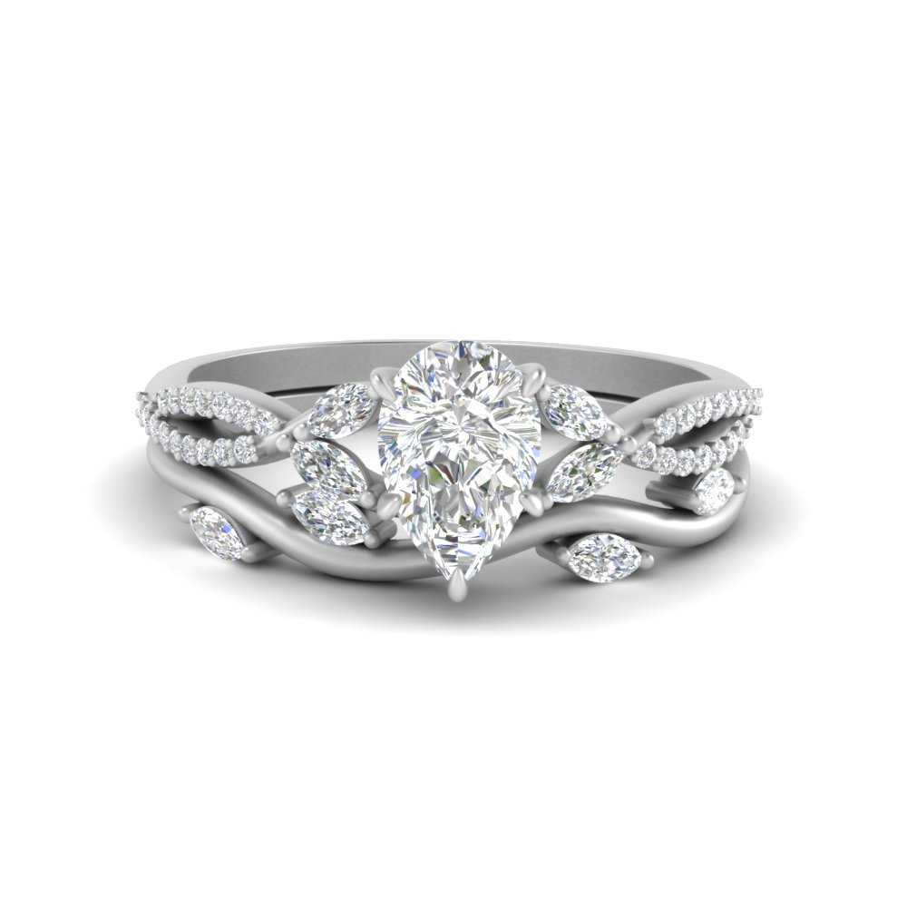 vine-willow-pear-shaped-diamond-ring-with-willow-wedding-set-in-white-gold-FDENR3211PEANGLE3-NL-WG