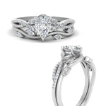 Load image into Gallery viewer, vine-willow-pear-shaped-diamond-ring-with-willow-wedding-set-in-white-gold-FDENR3211PEANGLE3-NL-WG