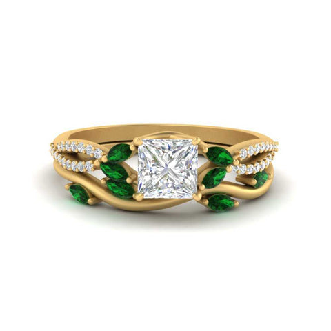 vine-willow-princess-cut-diamond-ring-with-emerald-willow-wedding-set-in-yellow-gold-FDENR3211PRGEMGRANGLE3-NL-YG