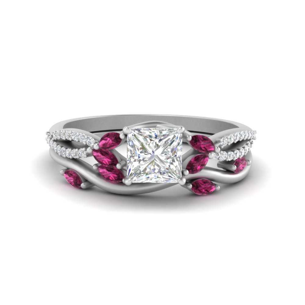 vine-willow-princess-cut-diamond-ring-with-pink-sapphire-willow-wedding-set-in-white-gold-FDENR3211PRGSADRPIANGLE3-NL-WG