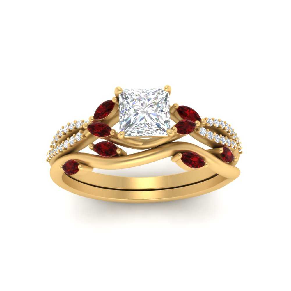 vine-willow-princess-cut-diamond-ring-with-ruby-willow-wedding-set-in-yellow-gold-FDENR3211PRGRUDRANGLE3-NL-YG