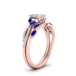 Load image into Gallery viewer, vine-willow-princess-cut-diamond-ring-with-sapphire-willow-wedding-set-in-rose-gold-FDENR3211PRGSABLANGLE3-NL-RG