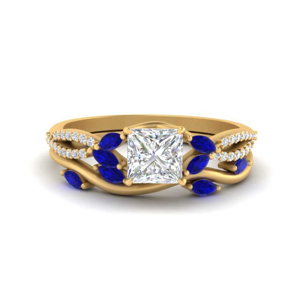 vine-willow-princess-cut-diamond-ring-with-sapphire-willow-wedding-set-in-yellow-gold-FDENR3211PRGSABLANGLE3-NL-YG