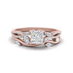 Load image into Gallery viewer, vine-willow-princess-cut-diamond-ring-with-willow-wedding-set-in-rose-gold-FDENR3211PRANGLE3-NL-RG
