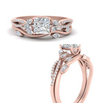 Load image into Gallery viewer, vine-willow-princess-cut-diamond-ring-with-willow-wedding-set-in-rose-gold-FDENR3211PRANGLE3-NL-RG