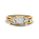 Load image into Gallery viewer, vine-willow-princess-cut-diamond-ring-with-willow-wedding-set-in-yellow-gold-FDENR3211PRANGLE3-NL-YG