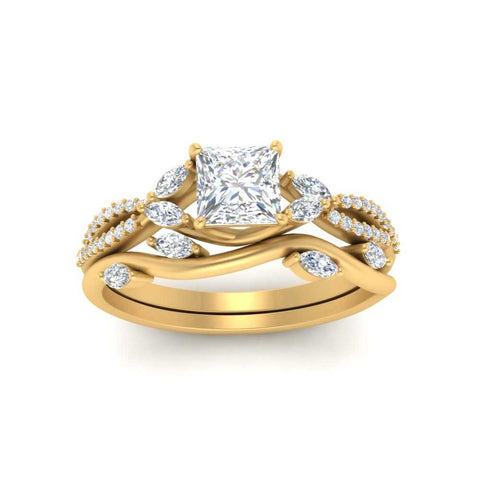 vine-willow-princess-cut-diamond-ring-with-willow-wedding-set-in-yellow-gold-FDENR3211PRANGLE3-NL-YG