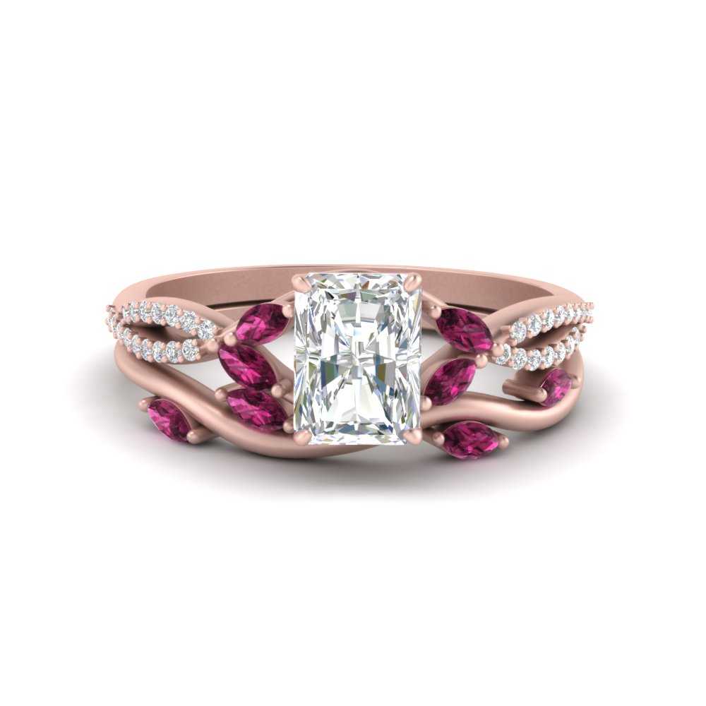 vine-willow-radiant-cut-diamond-ring-with-pink-sapphire-willow-wedding-set-in-rose-gold-FDENR3211RAGSADRPIANGLE3-NL-RG