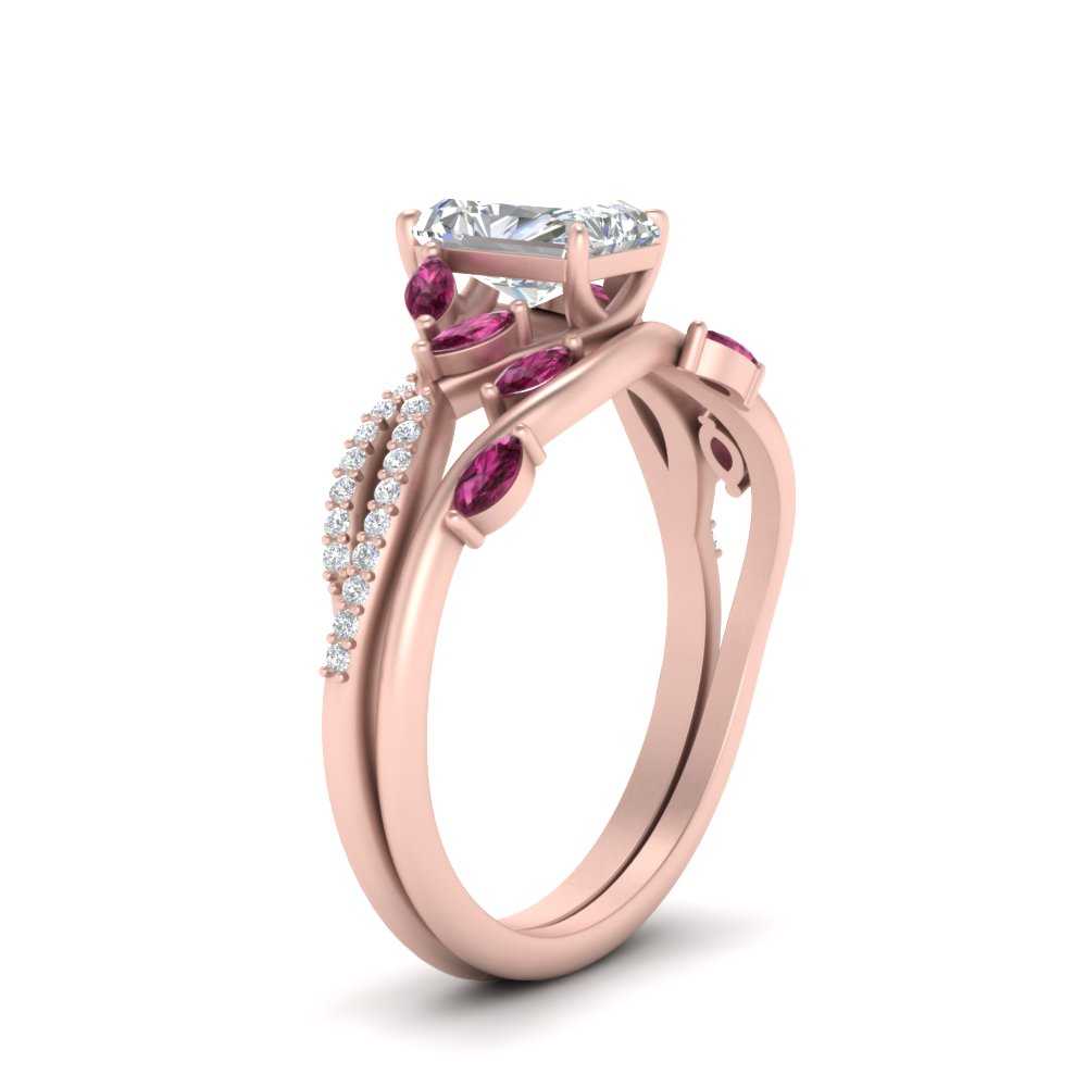 vine-willow-radiant-cut-diamond-ring-with-pink-sapphire-willow-wedding-set-in-rose-gold-FDENR3211RAGSADRPIANGLE3-NL-RG