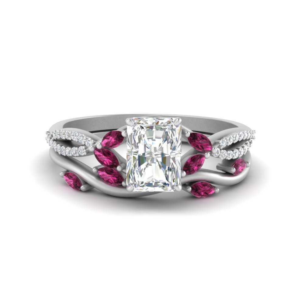 vine-willow-radiant-cut-diamond-ring-with-pink-sapphire-willow-wedding-set-in-white-gold-FDENR3211RAGSADRPIANGLE3-NL-WG