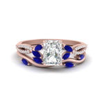 Load image into Gallery viewer, vine-willow-radiant-cut-diamond-ring-with-sapphire-willow-wedding-set-in-rose-gold-FDENR3211RAGSABLANGLE3-NL-RG