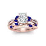 Load image into Gallery viewer, vine-willow-radiant-cut-diamond-ring-with-sapphire-willow-wedding-set-in-rose-gold-FDENR3211RAGSABLANGLE3-NL-RG