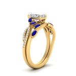 Load image into Gallery viewer, vine-willow-radiant-cut-diamond-ring-with-sapphire-willow-wedding-set-in-yellow-gold-FDENR3211RAGSABLANGLE3-NL-YG