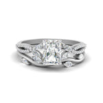 Load image into Gallery viewer, vine-willow-radiant-cut-diamond-ring-with-willow-wedding-set-in-white-gold-FDENR3211RAANGLE3-NL-WG