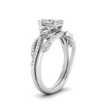 Load image into Gallery viewer, vine-willow-radiant-cut-diamond-ring-with-willow-wedding-set-in-white-gold-FDENR3211RAANGLE3-NL-WG