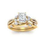 Load image into Gallery viewer, vine-willow-radiant-cut-diamond-ring-with-willow-wedding-set-in-yellow-gold-FDENR3211RAANGLE3-NL-YG