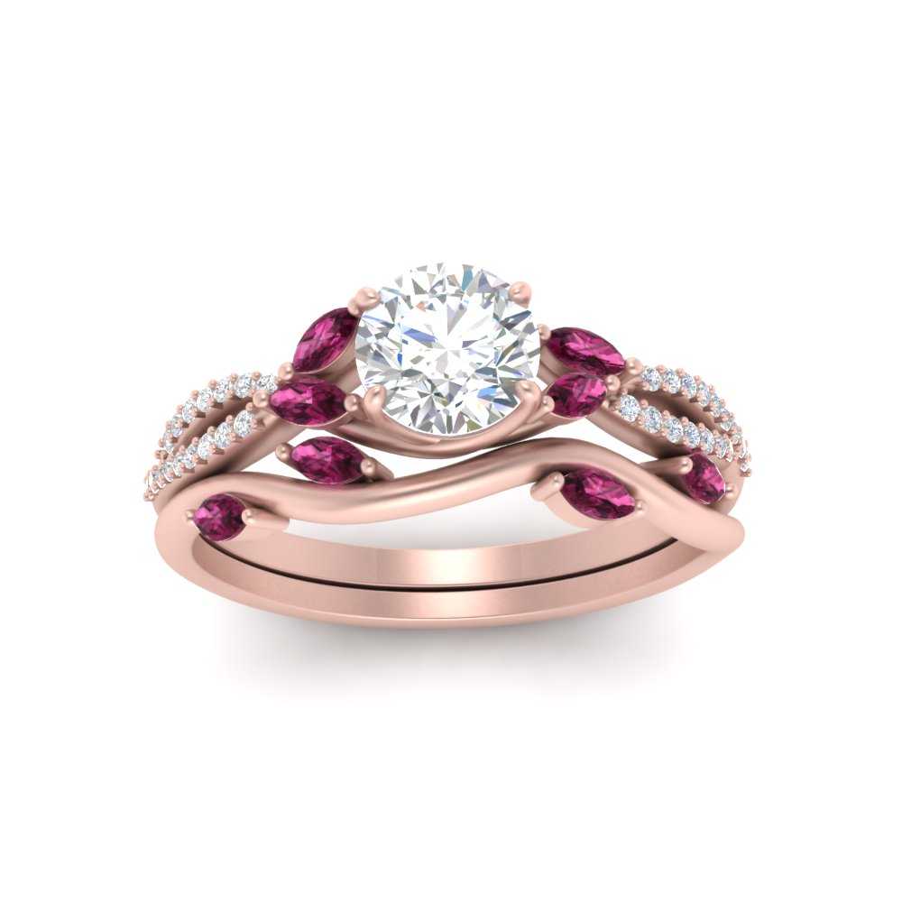 vine-willow-round-cut-diamond-ring-with-pink-sapphire-willow-wedding-set-in-rose-gold-FDENR3211ROGSADRPIANGLE3-NL-RG