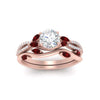 Load image into Gallery viewer, vine-willow-round-cut-diamond-ring-with-ruby-willow-wedding-set-in-rose-gold-FDENR3211ROGRUDRANGLE3-NL-RG