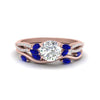Load image into Gallery viewer, vine-willow-round-cut-diamond-ring-with-sapphire-willow-wedding-set-in-rose-gold-FDENR3211ROGSABLANGLE3-NL-RG