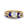 Load image into Gallery viewer, vine-willow-round-cut-diamond-ring-with-sapphire-willow-wedding-set-in-yellow-gold-FDENR3211ROGSABLANGLE3-NL-YG