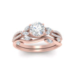 Load image into Gallery viewer, vine-willow-round-cut-diamond-ring-with-willow-wedding-set-in-rose-gold-FDENR3211ROANGLE3-NL-RG